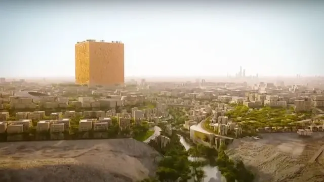 Proyek Murabba baru dengan membangun Mukaab di Riyadh, Arab Saudi. (Sumber: tangkapan layar public investment fund Arab Saudi)