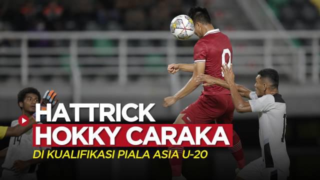 Berita video momen hattrick Hokky Caraka saat Timnas Indonesia melumat Timor Leste di Grup F Kualifikasi Piala Asia U-20 2023, Rabu (14/9/2022) malam hari WIB.