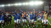 Selebrasi Pemain Rangers usai lolos ke final Liga Europa (AFP)