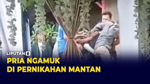 VIDEO: Viral Pria Ngamuk di Pernikahan Mantan hingga diamankan Warga