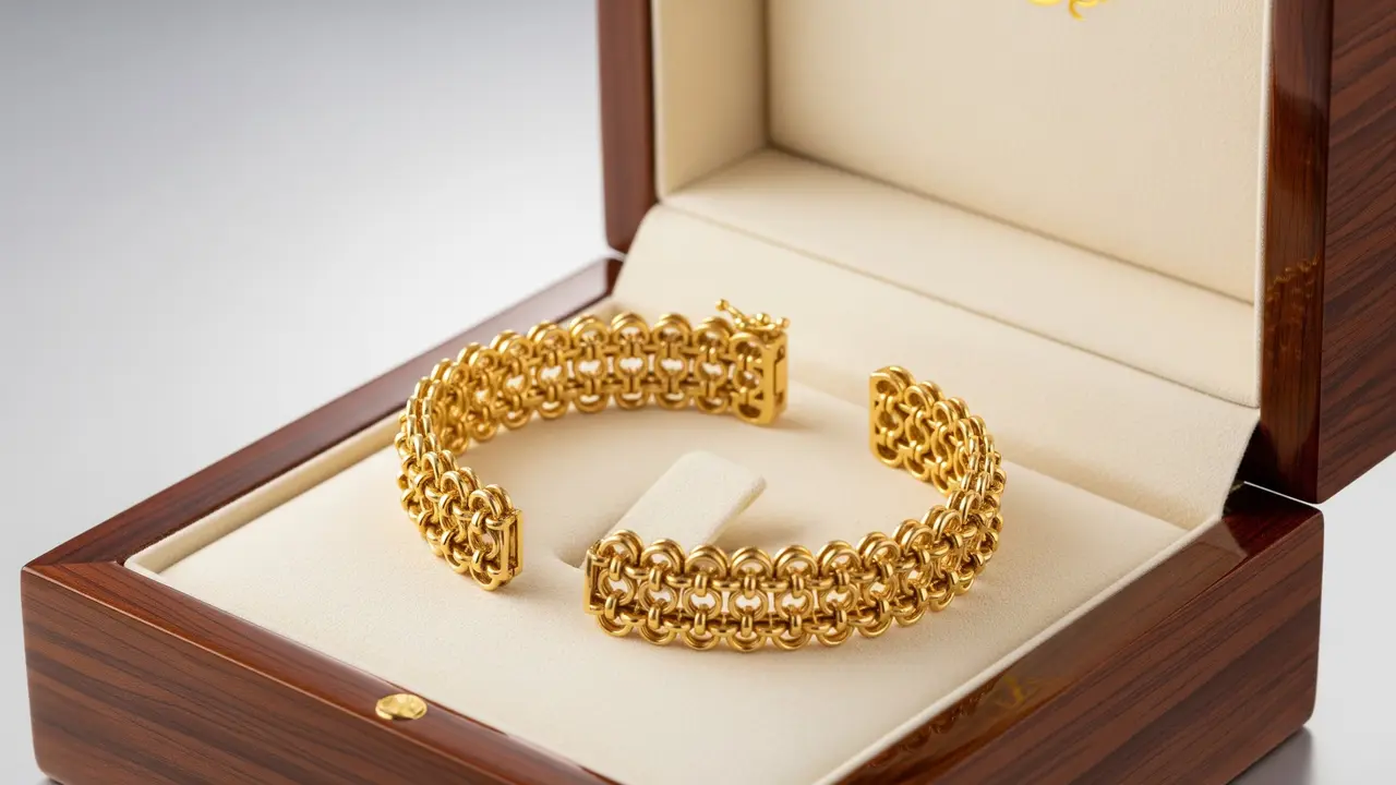 Model Gelang Emas Motif Cincin Sambung