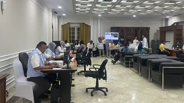 Posko 'Lapor Mas Wapres' di Kompleks Istana Wapres, Jakarta Pusat, Senin (11/11/2024) (Liputan6.com/Winda Nelfira)