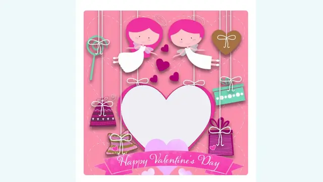 Twibbon Valentine Day atau Hari Valentine sambut Hari Kasih Sayang 14 Februari mendatang.