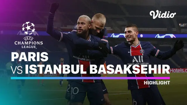 Berita video highlights liga champions, Hattrick Neymar bawa PSG kalahkan Istanbul Basaksehir dengan skor 5-1.