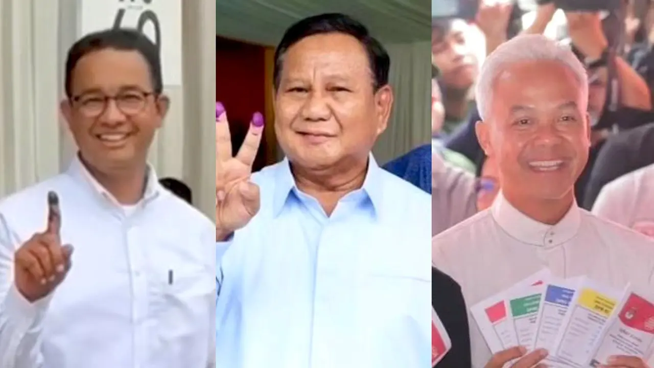 6 Gaya Capres-Cawapres saat Nyoblos, Anies Baswedan, Prabowo, hingga Ganjar Pranowo Kompak Pakai Kemeja Polos