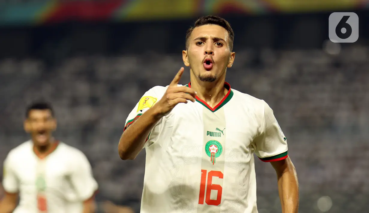 Pada menit ke-90+5, Ayman Ennair menggandakan kedudukan Maroko menjadi 0-2 yang menjadi gol penutup pertandingan. (Doc. LOC WCU17/NFL)