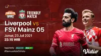 Link Live Streaming Pertandingan Pramusim Liverpool vs FSV Mainz 05 di Vidio, Jumat 23 Juli 2021