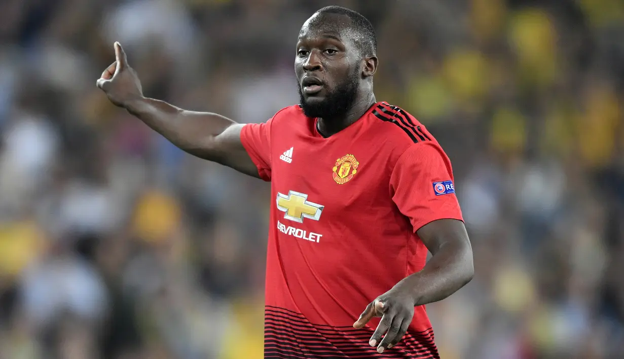 4. Romelu Lukaku (Manchester United) - 4 Gol. (AFP/Fabrice Coffrini)