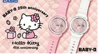 Casio luncurkan jam tangan hasil kolaborasi BABY-G dan Hello Kitty. (foto: Casio Singapore)