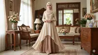 7 Tren Gamis Layer Modern Rok Depan Pendek untuk Lebaran 2026, Bikin Siluet Lebih Jenjang