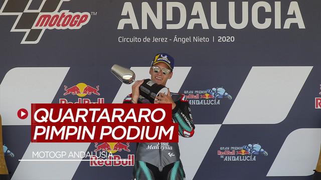Berita Video Tiga Pembalap Yamaha Kuasai MotoGP Andalusia, Fabio Quartararo Finish Terdepan