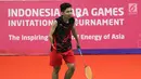 Pebulutangkis DIY, Arya Sadewa saat turun di kelas RR2 Indonesia Para Games Invitational Tournament 2018 di Istora Senayan, Jakarta, Rabu (27/6). Ajang ini sekaligus test event Asian Para Games 2018. (Liputan6.com/Helmi Fithriansyah)