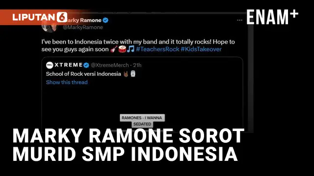 Pentolan Ramones Soroti Video Cover Pelajar SMP Indonesia
