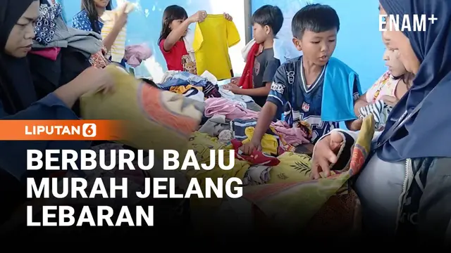 Ratusan Warga Serbu Bazar Baju Murah Jelang Idul Fitri