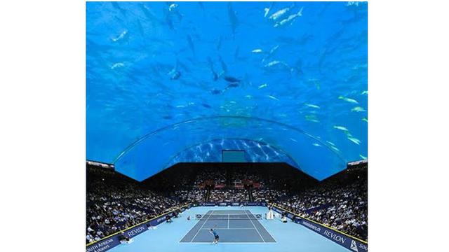 Lapangan Tenis Bawah Laut Pertama di Dunia