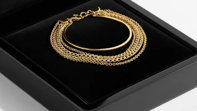 Model Gelang Rantai Emas Terbaru Gaya Layered Sederhana