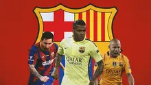 Barcelona - Lionel Messi, Dani Alves, Javier Mascherano (Bola.com/Adreanus Titus)