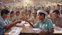 cara coblos ©Ilustrasi dibuat Stable Diffusion
