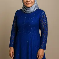 Gamis Brokat Warna Bold yang Tetap Classy untuk Ibu-ibu agar Tampak Lebih Muda (Image by ChatGPT)