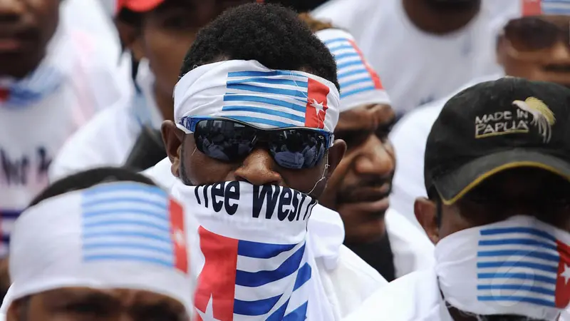 Warga Papua Demo di Bundaran HI