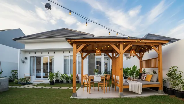 Inspirasi Gazebo Mini untuk Halaman Belakang Rumah (AI)