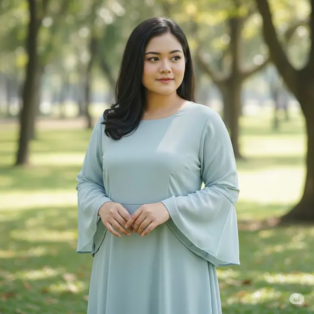 Gaun Lengan Lonceng (Bell Sleeves)