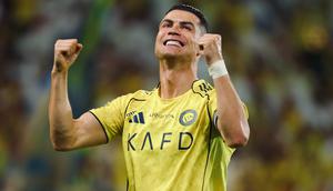 Cristiano Ronaldo dalam pertandingan Al Nassr kontra Al Najma di Liga Pro Saudi di Alawwal Park, Riyadh, Sabtu dini hari WIB. (Dok. X Al Nassr FC)