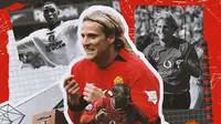 Manchester United - Ilustrasi Diego Forlan dan Andy Cole (Bola.com/Adreanus Titus)