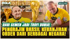 Replika Trofi Piala Dunia Buatan Pengrajin Brasil Laris hingga Mancanegara