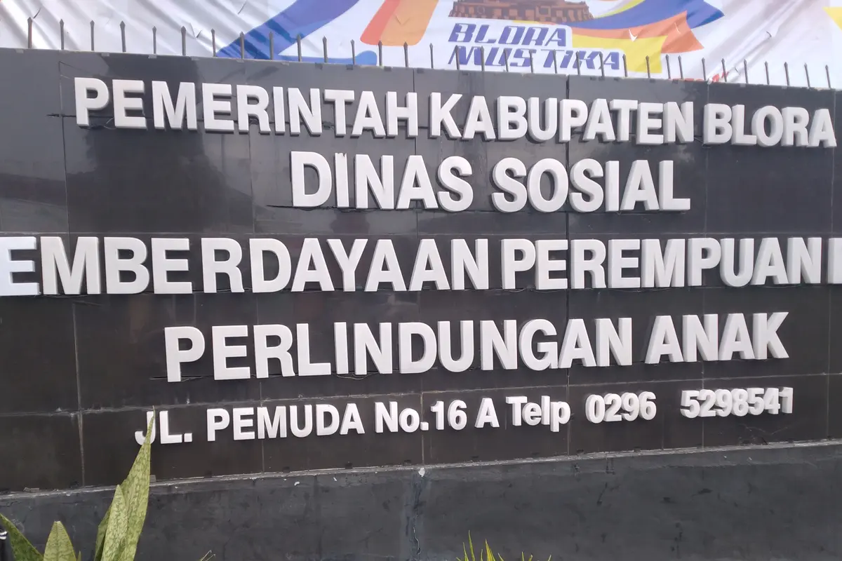 Kantor Dinas Sosial Pemberdayaan Perempuan dan Perlindungan Anak (P3A) Kabupaten Blora, Jawa Tengah. (Liputan6.com/Ahmad Adirin)