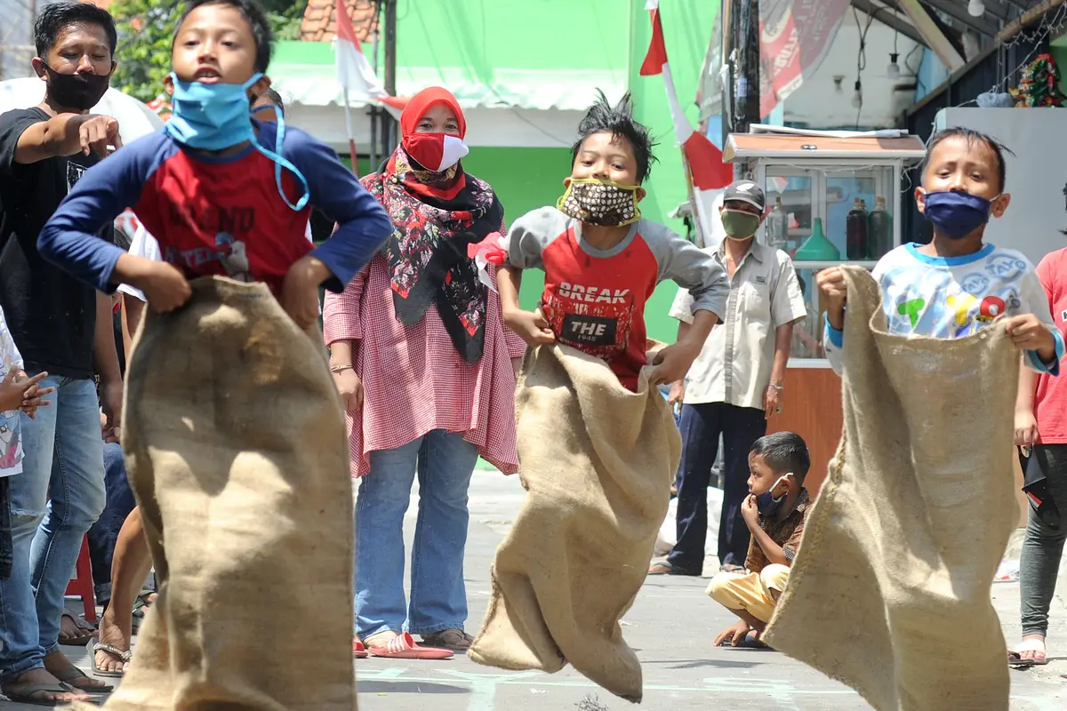 Keceriaan Para Bocah Mengikuti Lomba 17 Agustusan