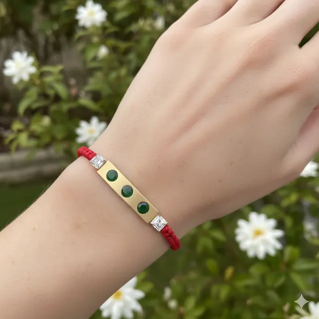 Model Gelang Tali Plat Emas