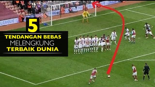 Video lima pemain sepak bola dengan tendangan bebas melengkung terbaik di dunia, Cristiano Ronaldo Urutan Ke-4.