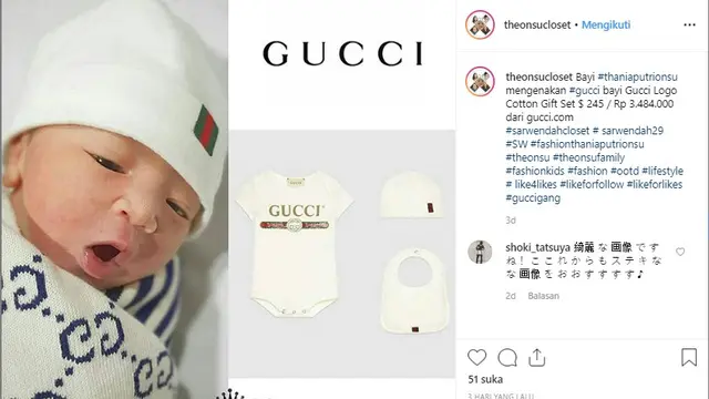 Meski Baru Lahir, Putri Ruben Onsu Ini Sudah Kenakan Barang-Barang Branded