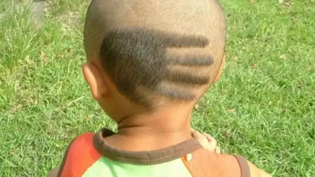 6 Potongan Rambut Bocah Ini Nyeleneh Banget, Tukang Cukur Iseng