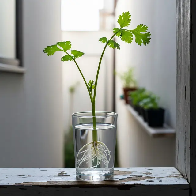 Cara Menanam Daun Ketumbar di Air (AI)