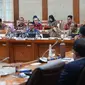 Rapat dengar pendapat mengenai kesiapan PT Pos Indonesia mendistribusikan logistik pemilu 2024. Foto: liputan6.com/dok.pt pos