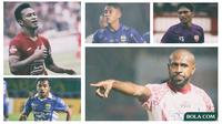 Kolase - Pemain Boaz Solossa, Zulham Zamrun, Ferdinand Sinaga, Febri Hariyadi, Osvaldo Haay (Bola.com/Adreanus Titus)