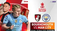 Link live streaming pertandingan FA Cup quarter final, Bournemouth vs Manchester City di Vidio.com. (sumber: doc.vidio.com)