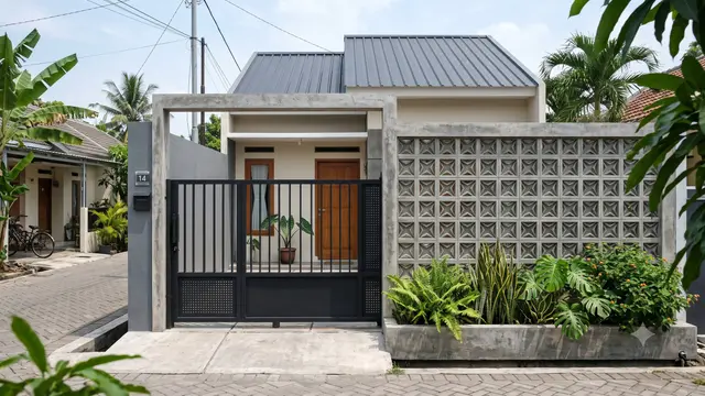 Gerbang Rumah Kecil dengan Desain Simpel Tapi Berkelas