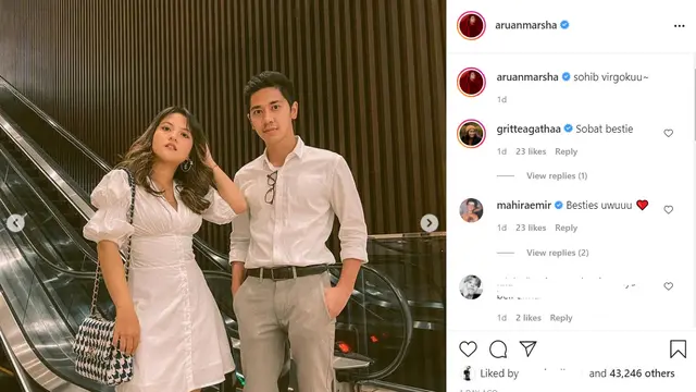 Jadi Sahabat, Ini 6 Momen Kebersamaan Marsha Aruan dan Emir Mahira Tampil Kompak