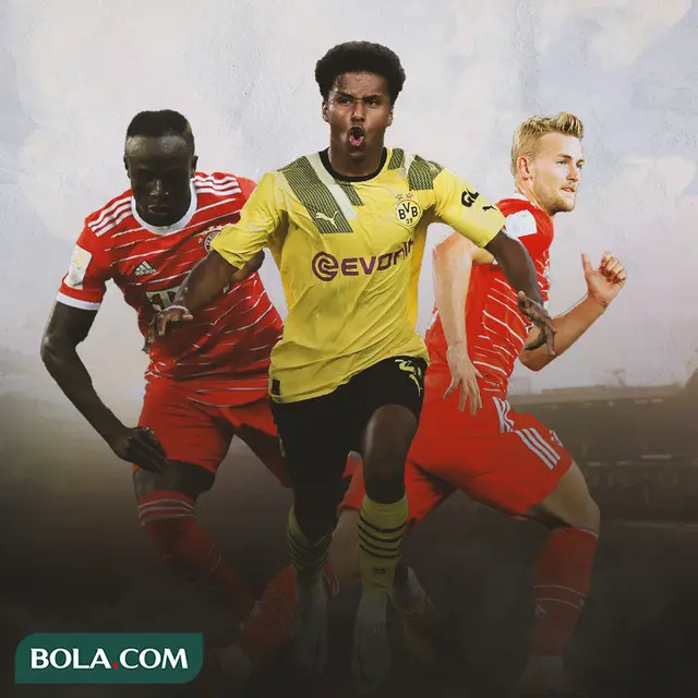 Ilustrasi - Sadio Mane, Matthijs de Ligt, Karim Adeyemi