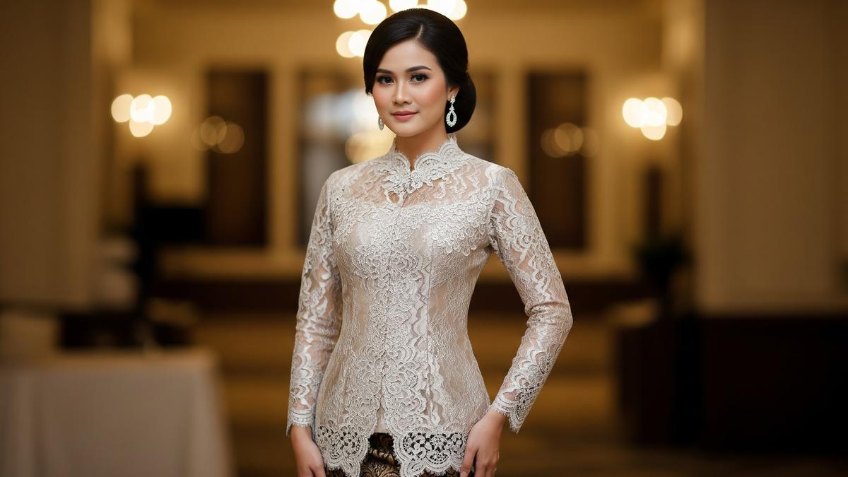 10 Model Atasan Brokat Elegan untuk Gaya Formal, Tampil Memukau di Setiap Acara