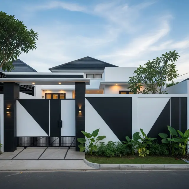 9 Model Pagar Tembok Tinggi Minimalis tapi Tetap Elegan, Inspirasi Hunian Modern