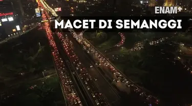 Macet panjang terjadi di kawasan Semanggi usai hujan deras sejak siang hari. Pada waktu yang sama, aturan jam ganjil-genap juga diberlakukan