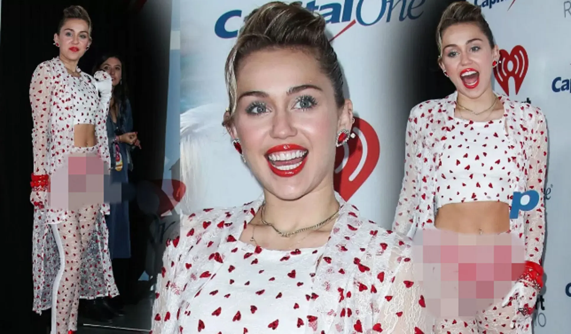 Miley Cyrus di sebuah acara bergengsi dengan celana dalam merah yang menjadi tontonan (RadarOnline)