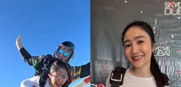 Intip keseruan Febby Rastanty jajal skydiving dengan wajah yang glowing (@febbyrastanty)
