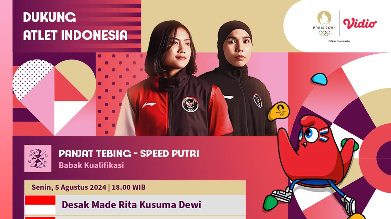 Live Streaming Panjat Tebing Olimpiade Paris 2024 di Vidio