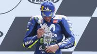 Pembalap Movistar Yamaha, Valentino Rossi. (AP Photo/David Vincent)