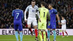  Pemain Timnas Inggris Jamie Vardy merayakan golnya ke gawang Belanda pada laga persahabatan di Stadion Wembley, London, Rabu (30/3/2016) dini hari WIB. Belanda menang 2-1. (Action Images via Reuters/Andrew Couldridge)
